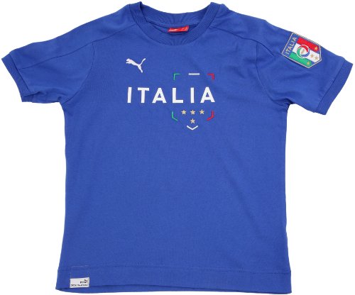 PUMA Team Sport – Camiseta de Italia Men té Azul Verde Talla:Large