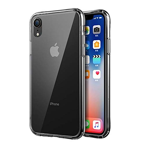 REY - Funda Carcasa Gel Transparente para iPhone XR, Ultra Fina 0,33mm, Silicona TPU de Alta Resistencia y Flexibilidad