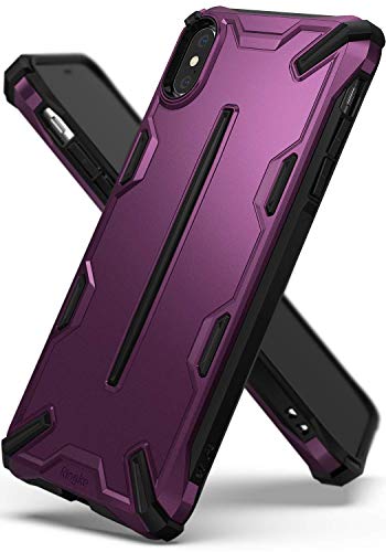 Ringke Dual-X Compatible con Funda iPhone XS y Funda iPhone X, Defensa Reforzada de Doble Capa Resistente Empuñadura Cubierta Protectora Elegante - Morado Metallic Purple