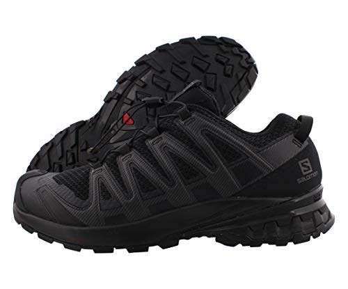 Salomon XA Pro 3D V8, Zapatillas De Trail Running Y Sanderismo Versión Màs Ligera Hombre, Color: Negro (Black/Black/Black), 44 2/3 EU