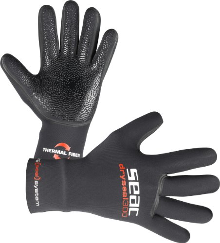 SEAC Seacsub - Dryseal Gloves 300 3.5 mm, Color Negro, Talla L
