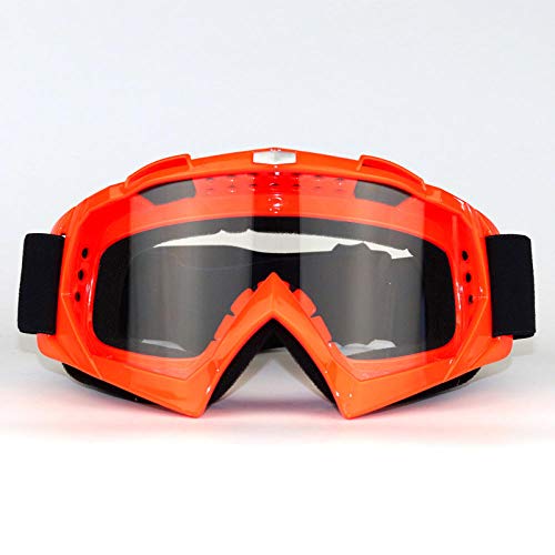 SlimpleStudio Anti Niebla 100% Protección UV Gafas de Ventisca,Gafas de Carreras de Motos Gafas de Montar al Aire Libre Gafas a Prueba de Viento Gafas de esquí-Naranja