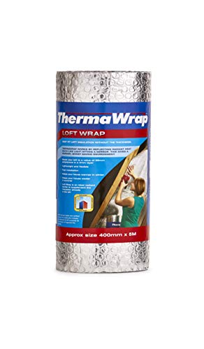 ThermaWrap - Accesorio para el aislamiento del hogar, Delgado, 400mm x 5m x 3.7mm