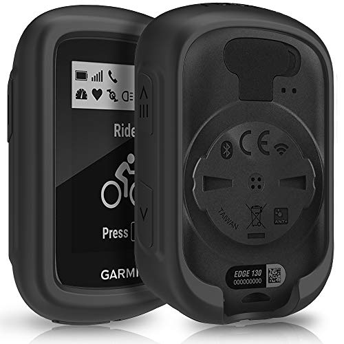 TUSITA Funda para Garmin Edge 130 Plus - Protectora de Silicona Skin - Accesorios para computadora con GPS (Negro)