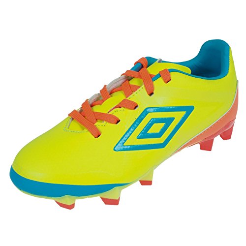 Umbro Velocita Club Jr Lamelle - Botas de fútbol con láminas (talla 32), color amarillo
