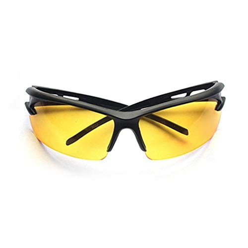 XIAOSHI Gafas de Ciclismo Hombres Mujeres Deporte Gafas de Sol Gafas de Ciclismo para Bicicletas Bicicletas Deportes Eyewear Gafas Montar Gafas de Sol Gafas Gafas de Ciclismo Hombre (Color : Yellow)