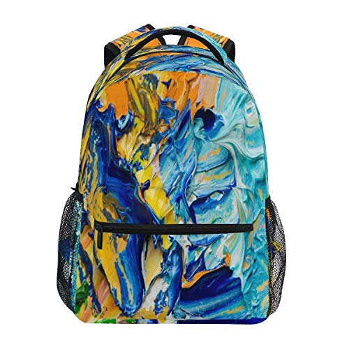XIXIXIKO - Mochila de pintura al óleo mixta para la escuela, bolsa de viaje al aire libre, mochila para mujeres, hombres, niñas, deportes, gimnasio, senderismo, camping, mochila de día