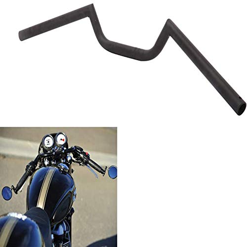 7/8" Manillar de la motocicleta Black Cafe Racer Ace Clubman Style Universal 22MM Manillares de hierro para Harley Davidson Bobber Aplicación personalizada