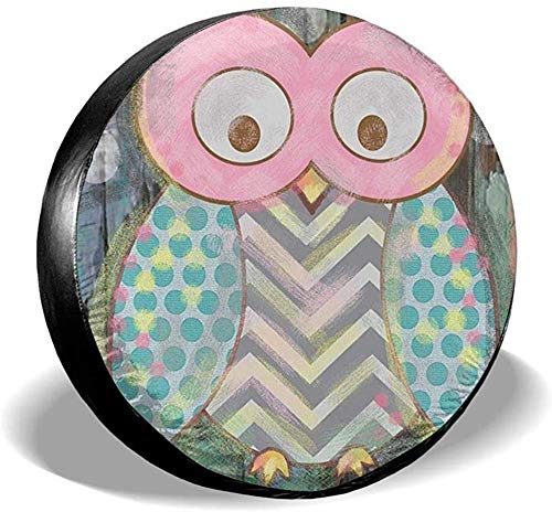 ADGoods Cubierta del neumático Spare Tire Cover,Tire Protectors,Waterproof Wheel Covers,Cute Animal Striped Dot Big Eyes Universal Tyre Cover SUV,Camper Travel,Jeep,RV,Trailer,Truck 17 Inch
