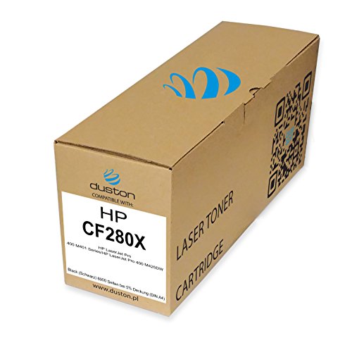 CF280X, 80X Toner negro regenerado Duston compatible con impresoras HP LaserJet Pro 400 M401 Series HP LaserJet Pro 400 M425DW