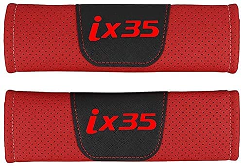 Coche CarbóN Fibra Almohadillas Cinturón Seguridad para Hyundai Ix35, Protectores Hombro Transpirable Soft Comfort Interiores