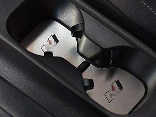 Cubierta De Acero para i30 N - 2 Piezas Portatazze Emblema Discos Placas Inox Metal Cepillado Interior Decoración Personalizados Hechos a Medida Tuning i30N Accesorios