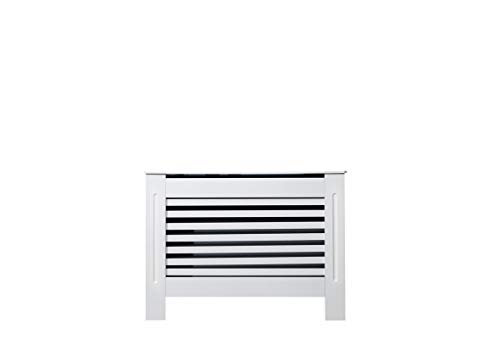 Cubre radiador de tablero DM, moderno, diseño horizontal, para sala de estar, habitación, color blanco, S, M, L, XL