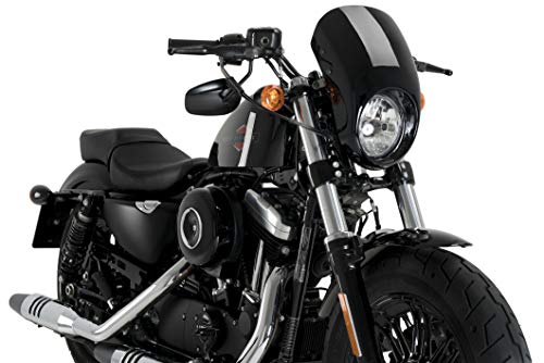 Customacces CUP0021N Semicarenado Modelo Anarchy Negro Iron XL1200N 18', Harley Davidson Sportster 1200 Forty-Eight XL1200X 17'-20'