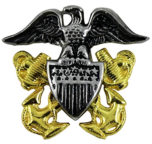 Dispositivo de gorra azul marino de Estados Unidos para oficial de alto alivio, insignia de oro y plata de águila