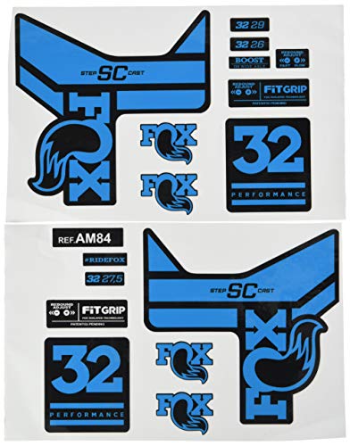 Ecoshirt 7S-97M8-S38Z Pegatinas Stickers Fork Fox 32 SC Performance 2017 Am84 Aufkleber Decals Autocollants Adesivi Forcela Gabel Fourche, Azul Claro