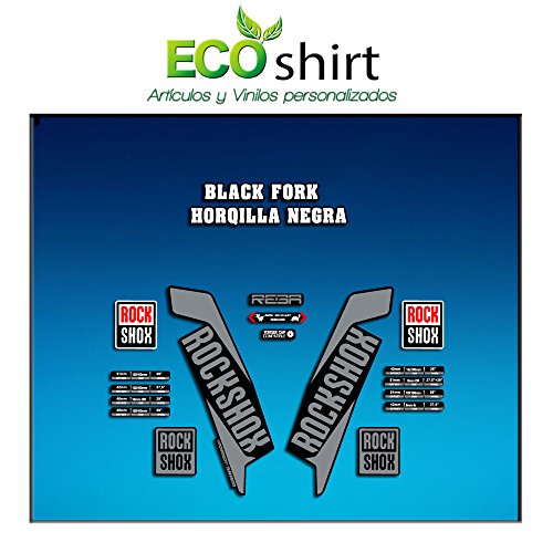 Ecoshirt 7Y-R9H4-I5N2 Pegatinas Stickers Horquilla Rock Shox Reba 2016 Am111 Fork Aufkleber Decals Autocollants Adesivi Forcela Gabel Fourche, Gris