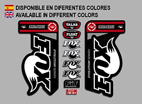 Ecoshirt LR-1Z4C-W4VE Pegatinas Fox Fork Evolution Fdp19 Stickers Aufkleber Decals Autocollants Adesivi, Rojo