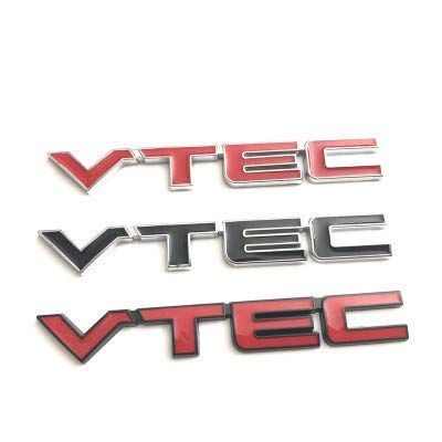 Emblema De Repuesto 20x Red VTEC Metal Zinc Aleación de Aleación de Aleación de Coche Reembolsado Emblema Fender / Tail Badge Pegatina Compatible con Honda Civic Accord Odyssey Spirior Placa de nombre