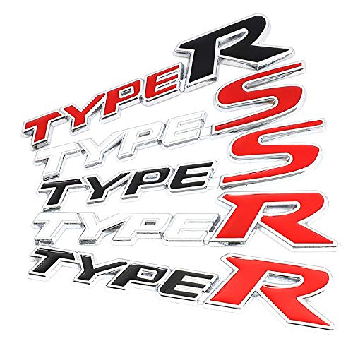 Emblemas de coches 3D Metal Car Front Grille Auto Emblem Insignia Calcomanías para Honda Tipo R Racing Tipo S Sport Logo Civic Accord CRV HRV City Cryster Emblemas ( Color Name : Big Type S Grille )