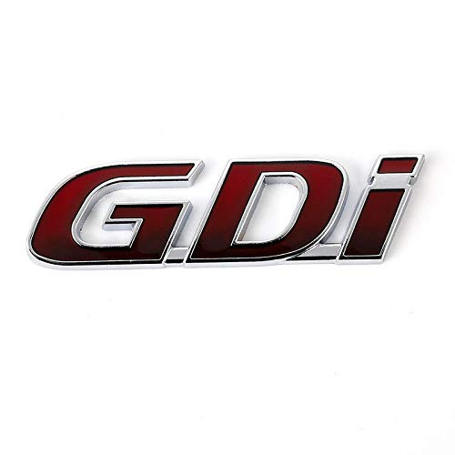 Etiqueta engomada del coche GDI logo Insignia automática Emblema Emblema para Hyundai GDI IX25 IX35 I20 I30 Solaris Acento Sonata Tucson Creta Verna Styling (Color Name : Red GDi)