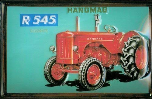 Hanomag R 545 tractor de diseño de escudo de chapa de metal caja de metal para el letrero de 20 x 30 cm