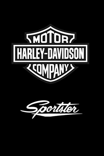 harley davidson sportster notebook: 110 white lined pages 6 x 9 inches - matte finish