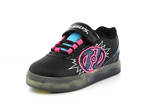 Heelys X2, Zapatillas de Deporte Unisex niños, Multicolor (Black/Neon Blue/Neon Pink 000), 33 EU
