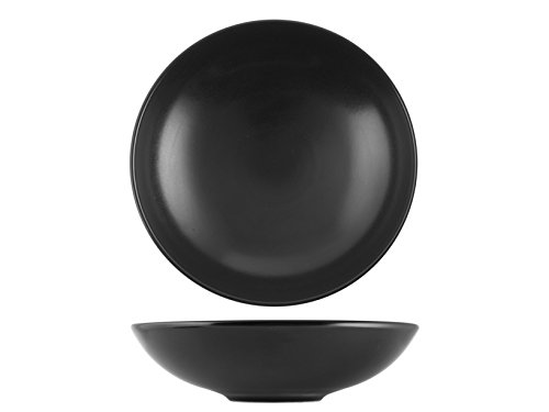 H&H 14037 Denver - Juego de 6 platos hondos (20 cm), color negro