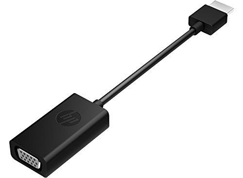 HP Cable Adaptador HDMI a VGA - Adaptador para Cable (HDMI, VGA, Male Connector/Female Connector, Negro)