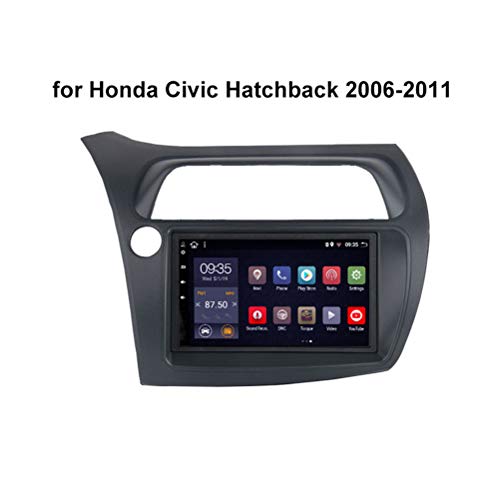 HP CAMP Android 9.1 Octa Core Multimedia para Honda Civic Hatchback 2006-2011, Car Stereo Soporte BT/Mirror Link/USB/SWC/Cámara Trasera/FM/Google Map/Multi-Lingual,4g WiFi 4g+64g