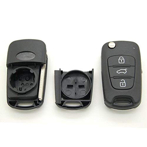 Hyundai - Carcasa de llave para mando a distancia de 3 botones para Hyundai I30, IX30 e IX35