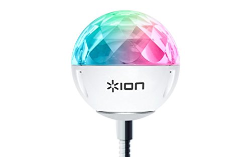 ION Audio Party Ball USB - Bola de Luces de Fiesta con efectos de iluminación LED, alimentada por USB y sincronizada con tu Música via el micrófono integrado, compatible con Portátiles, TV y Altavoces