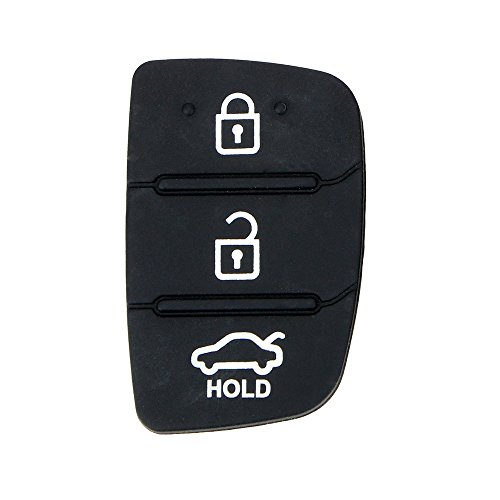 iTimo Carcasa de goma para llave de coche para Hyundai Ix35 Ix45 (3 botones)