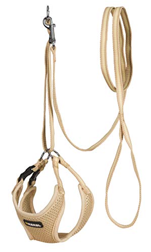 Kerbl Puppy Harness with Rope, 24-44 cm/10 mm, Beige