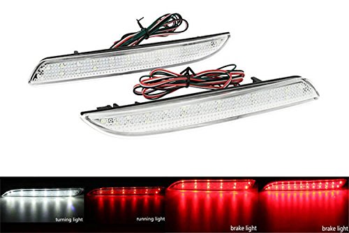 Kit 2 faros traseros LED transparente HONDA CR-Z ZF1 Jazz Insight Acura TSX Rear Bumper Reflector Light Reflector Reemplazo