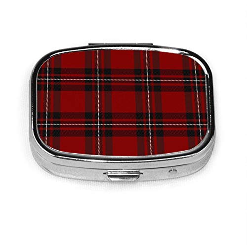 Mac Gregor Tartan Scottish Cage Plaid Custom Fashion Silver Square Pill Boxrse