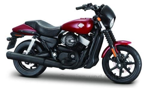 Maisto 20-17084 Harley Davidson Street 750 - Maqueta de Harley Davidson (escala 1:18), color rojo oscuro