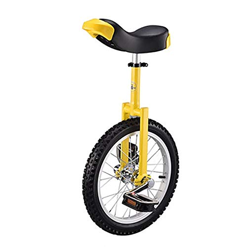 Monociclo Rueda de 24 Pulgadas para Adultos, Entrenador para Principiantes, Monociclo, Deporte Al Aire Libre, Ejercicio, Equilibrio, Ciclismo, Neumático de Butilo a Prueba de Fugas ( Color : Yellow )