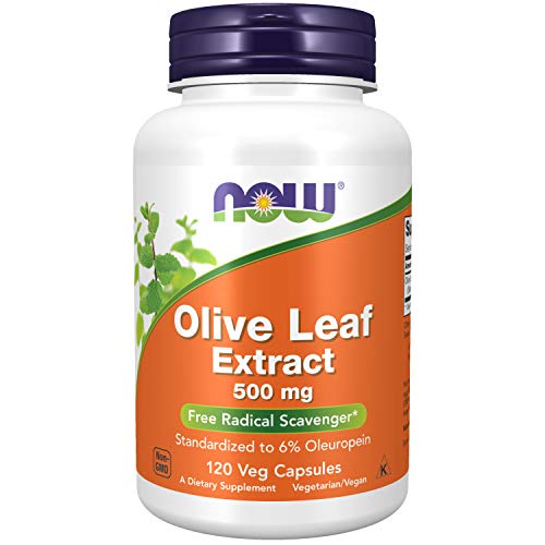 Now Foods | Extracto de hoja de olivo (olive leaf extract) | 500 mg | 120 cápsulas vegetales | sin gluten y soja
