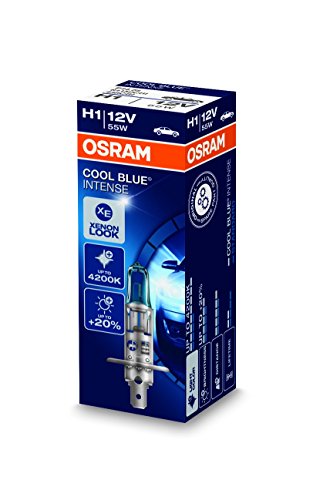 Osram 64150CBI Lámpara Halógena de Faros, 12V, 55 W, Other, COOL BLUE INTENSE Caja H1