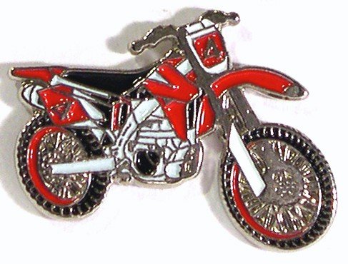 Pin de Metal esmaltado, Insignia Broche Moto Cross Enduro juicios Rastro Verde carriles para Bicicleta Motocicleta (Rojo)