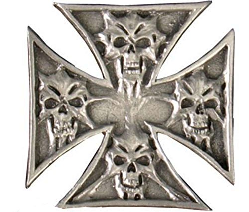 Pin insignia craneo y cruz de malta