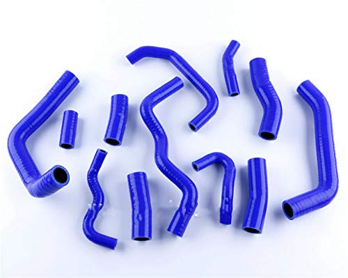 Radiator Hose 12pcs Kit de manguera de radiador de silicona para Honda CBR1000RR 2004-2007 2005 2006 CBR1000 RR 04 05 06 07 Azul (Color : Blue)
