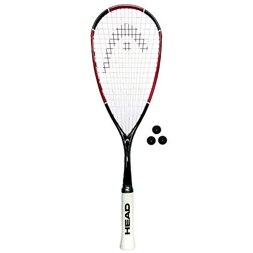 Raqueta de squash HEAD Nano Ti 110 , tamaño Single Racket + 3 Squash Balls