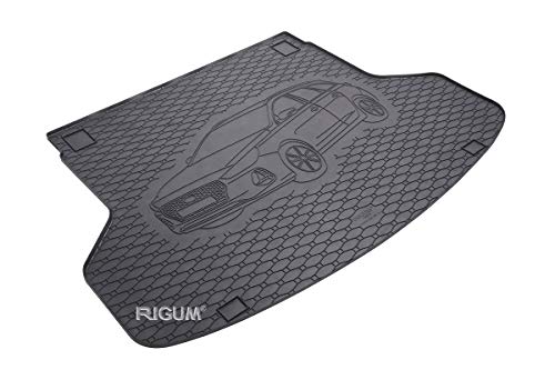RIGUM Bandeja para maletero adecuada para Hyundai i30 SW a partir de 2017 hasta 2019 + protector de coche de montaje