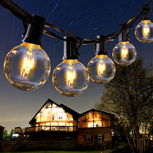 ROVLAK Guirnalda Luces Exterior 30+5 G40 Guirnaldas Luminosas Blanco Cálido Bombillas Impermeable Cadena Luces Vintage Decoracion para Habitación Jardín Bodas Terraza Césped Balcón