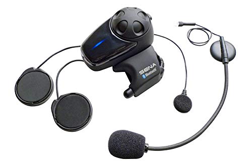 Sena SMH10-11 Auricular Bluetooth e intercomunicador para motos con kit micrófono universal, 1 pieza