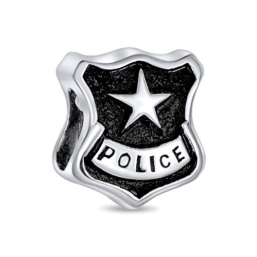 Servir Proteger Insignia Oficial Protección Policial Mujer El Encanto Del Abalorio Plata Esterlina 925 Pulsera Europea