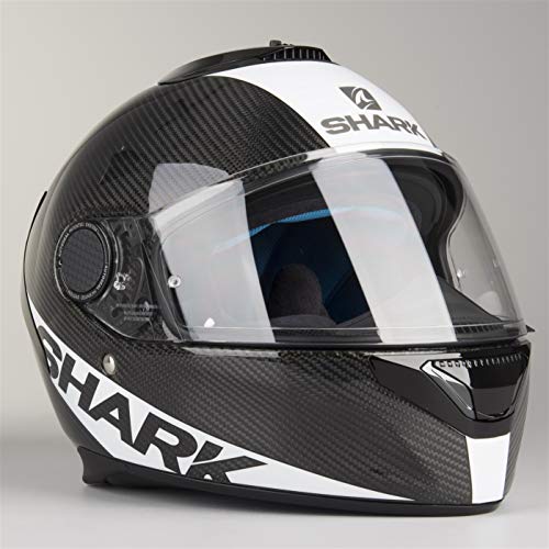 Shark casco de moto Spartan Carbon Skin DWS, Negro/Blanco, talla M